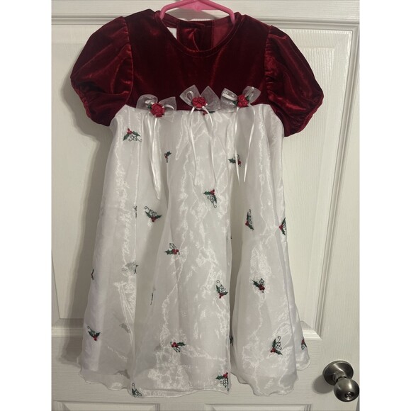 Bonnie Jean Christmas Dress Size 4T - Picture 1 of 7